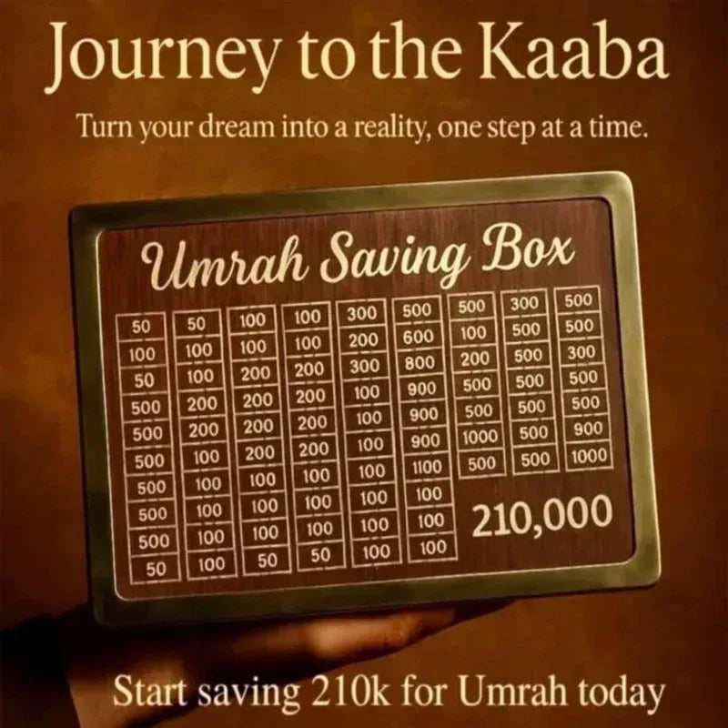 Umrah Saving Box: The Blessed Savings Companion for a Sacred Pilgrimage - Choice Corner